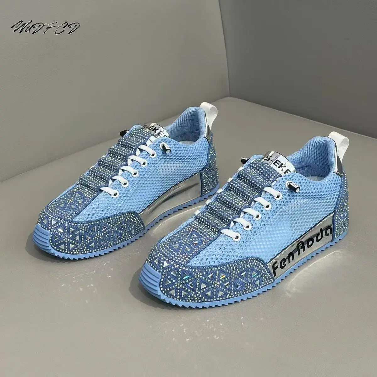 Sneakers Casual Men Designer Punk Bling Board Shoes Fashion Leather Mesh Breathable Increased Internal Flat Platform Sport Shoes