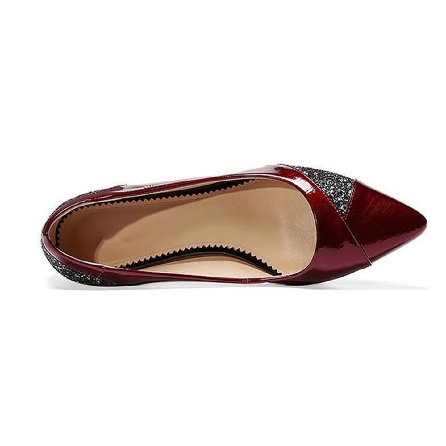 Fashion Women's High Heels Pumps 4CM Low-Heeled Elegant Ladies Wedding Shoes Sexy Red Pointed Toe Shallow Slip-On Party Shoes