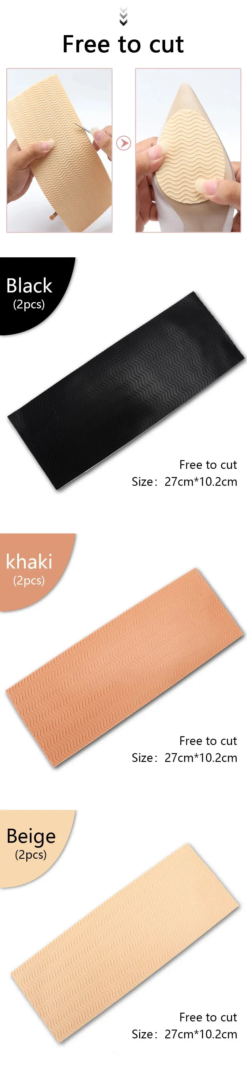Women High Heels Rubber Sole Protector Non-Slip Wear-Resistant Forefoot Pads Self-Adhesive Insoles Sole Repair for Comfort
