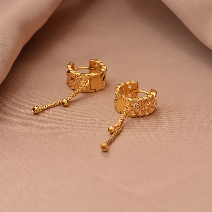 Ethiopian Gold Color Earrings For Woman African Fashion Wedding Bridal Party Wife Earrings Jewelry New