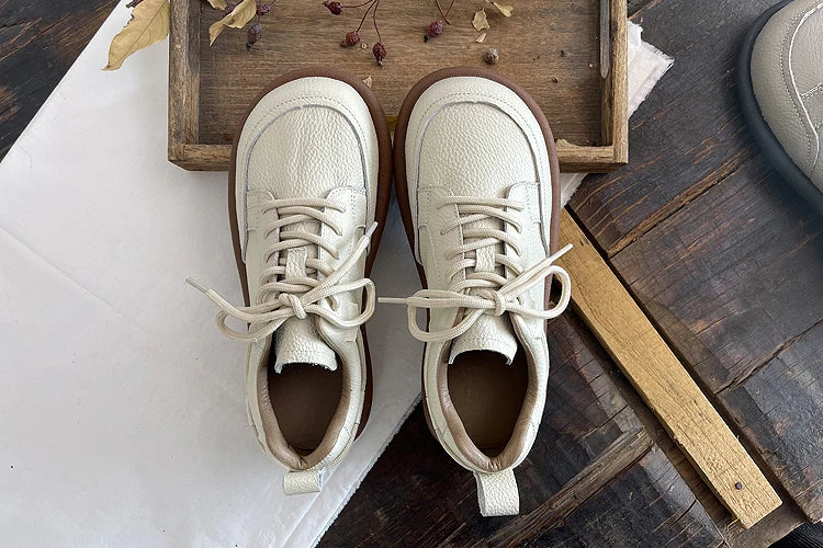 Careaymade-Genuine leather Spring single shoe soft comfortable flat shoes Cow leather low-top flats shoes,vintage women's shoes
