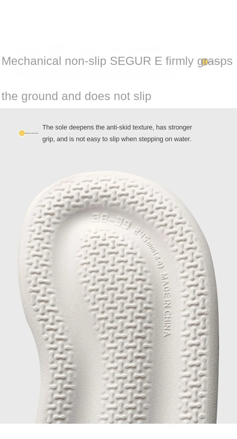 Men's Slippers Cool Bear Stickers Thick-soled Soft Women's Sandals Bathroom Beach Indoor Outdoor Men's Slippers Non-slip2024