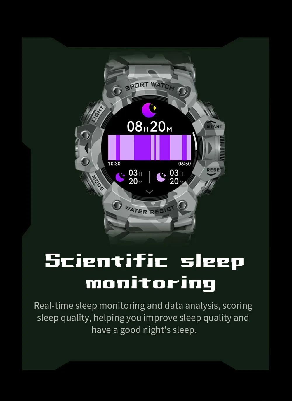 Outdoor Sports Smart Watches Men Blue Tooth Call Smartwatch Compass Waterproof Sleep Health Monitoring Message Push Flashlight