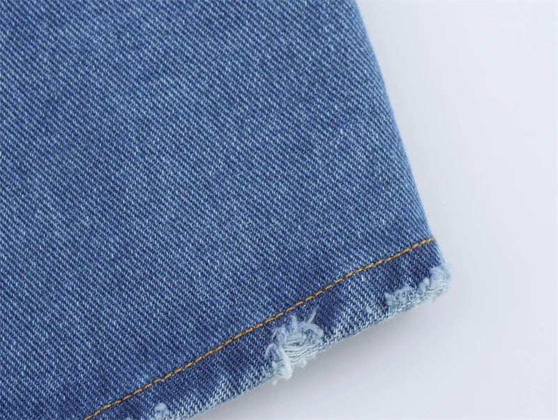 2025 Spring/Summer New European and American Style Women's Fashion Sexy Spicy Girl Versatile Strap Denim Top