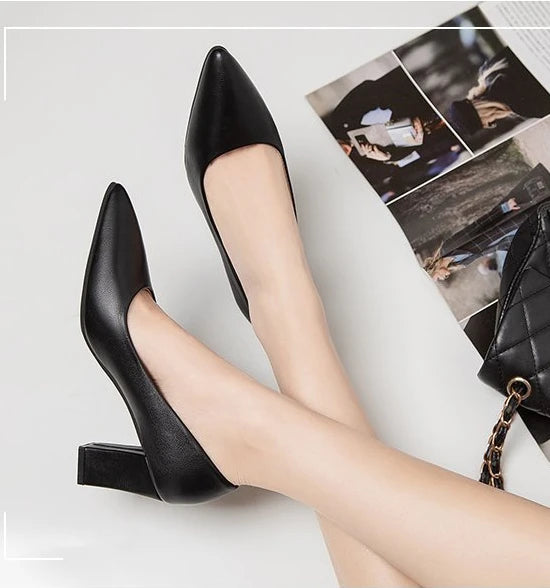 New High Heel Shoes Pointed Shallow Mouth Thin Heel Platform High Heels Fashion Elegant Patent Leather Women Shoes