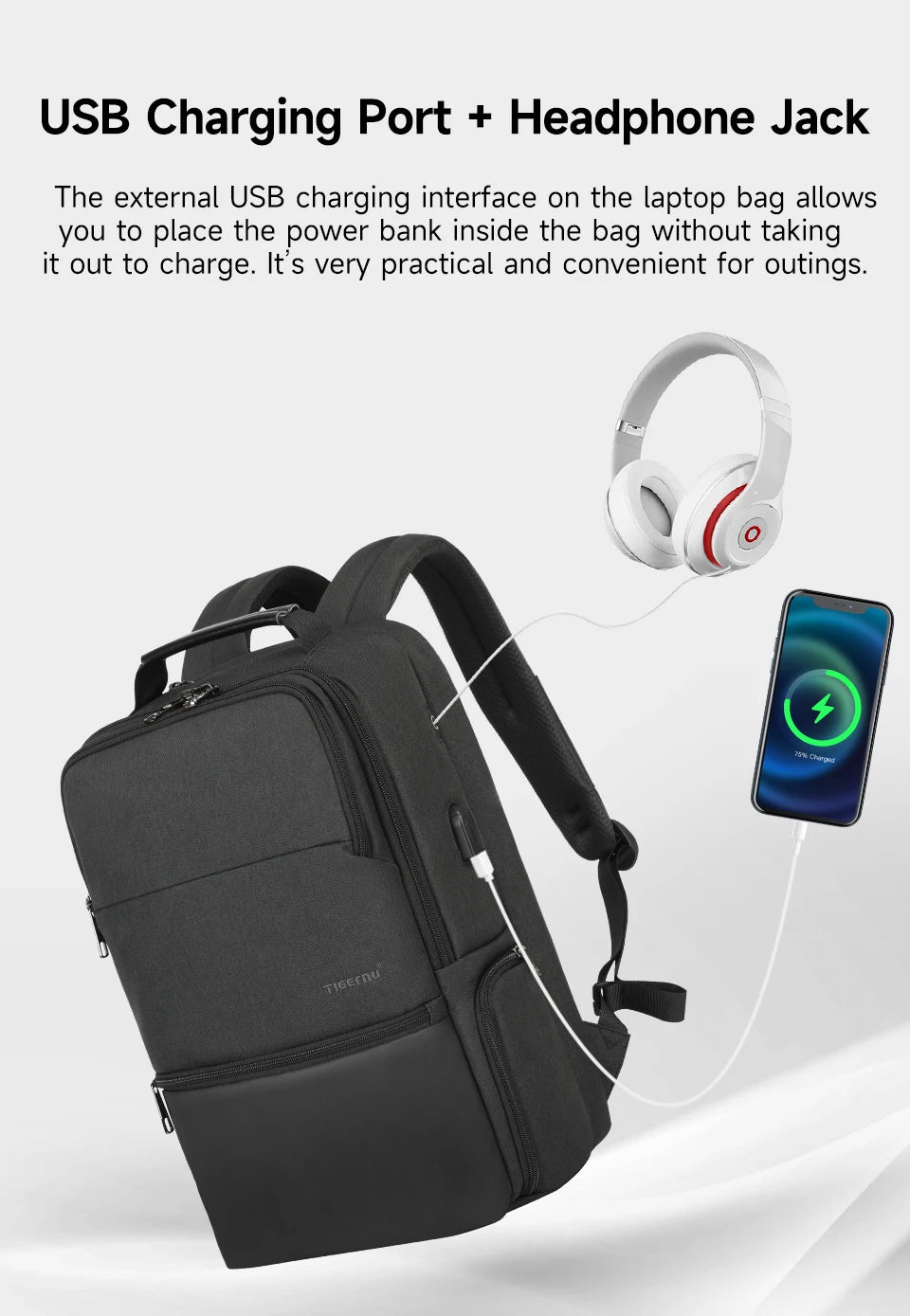 Tigernu Travel Backpacks For Men 15.6 17 19'' Laptop Backpack Male Business Backpack Bags For School Backpack Mochila Knapsack