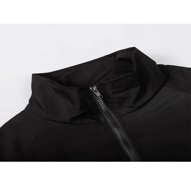 Hip Hop Varsity Jacket Men High Street Patchwork Color Block Windbreaker Outerwear Coats Spring Autumn Thin College Jackets Male