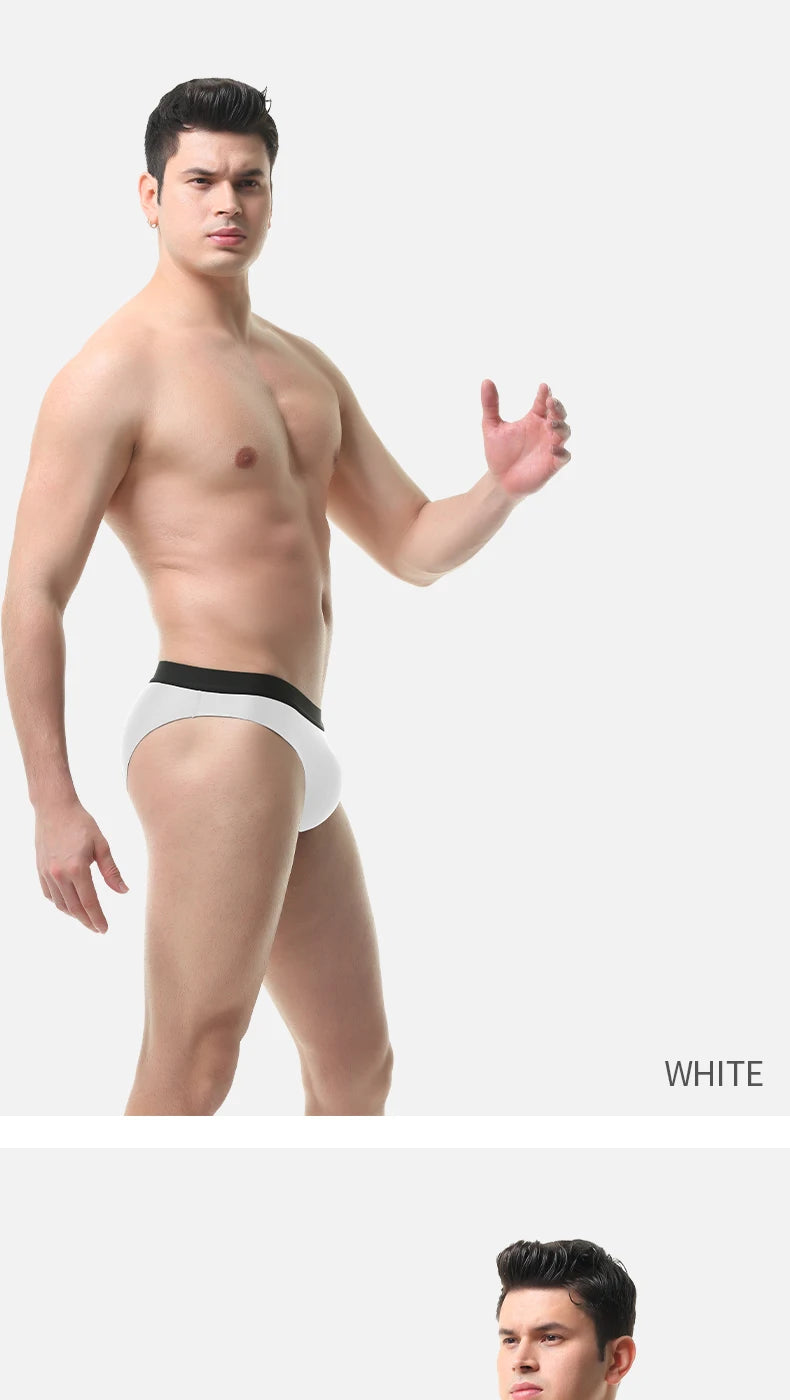 5pc Men's underwear Men's ice silk seamless breathable ultra-thin briefs summer ice soft and comfortable boys underpants