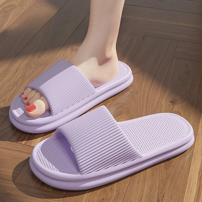 Brand Couple Home Simple Slippers EVA Soft Sole Light Slippers Bathroom Non-slip Slides Men's Outdoor Sandals Zapatillas De Casa