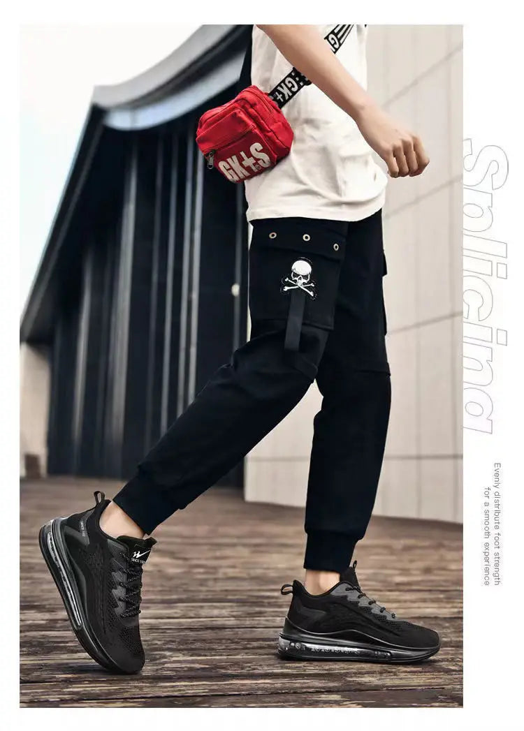 Men's Running Shoes Spring 2026 New Style Shock Absorption Air Cushion Sports Shoes Korean Version Heightening Fashion Casual...