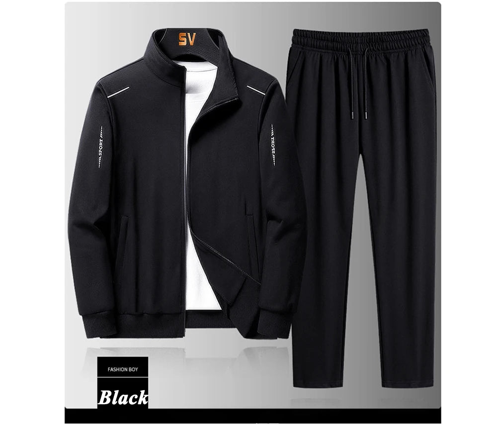 Mens Sportwear Sets Autumn Fashion Men Sporting Suit Sweatshirt +Sweatpants 2 Pieces Sets Men Tracksuit Running Jogging Clothing