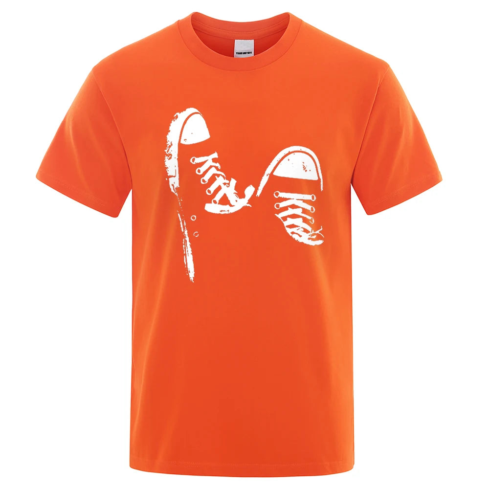 Hot Sale 100% Cotton Casual Short Sleeve Skate Shoes Men t Shirt Summer Breathable Clothes O-Neck Oversized Short Sleeves Unisex