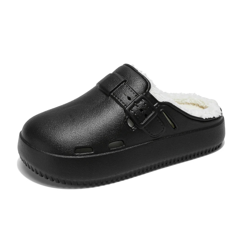 Fashion Women Winter Slippers Warm Fur Indoor Shoes Garden Clogs Couple Casual Shoes Luxury Sandals Comfort Home Soft Slippers