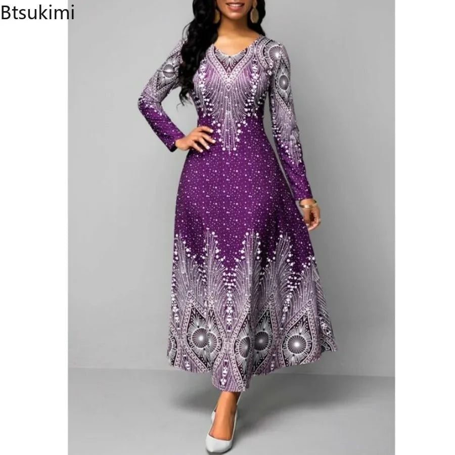 New 2026 Women's South African Long Dress For Women Dashiki Fashion Summer Print Dress Ankara Party Dress Festa African Clothing