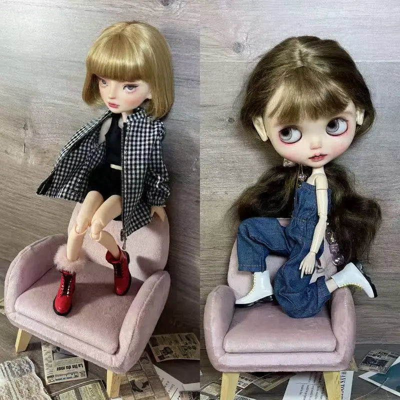 3.6*1.1cm Ob22/Ob24 Doll' Sleather Shoes for 1/6 Blythe Licca Dress Up Accessories Leather Shoes