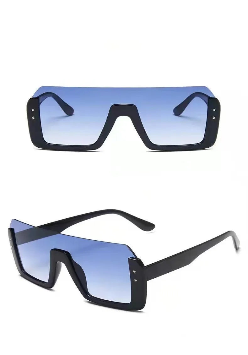 Vintage Sunglasses Women Men Half Frame Square Sun Glasses Female Retro Sunglasses ﻿for Male Eyewear Eye Glasses Sunglasses BAZAARHUBO