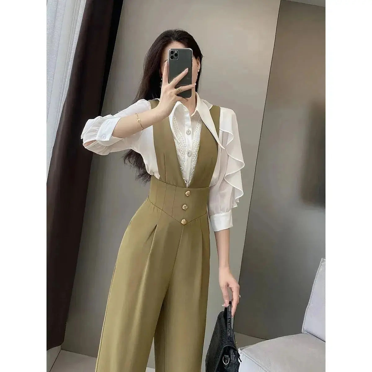 Jumpsuits Women Elegant Office Lady Solid All-match Fashion Simple Leisure Korean Style Comfortable Autumn Design Classic New