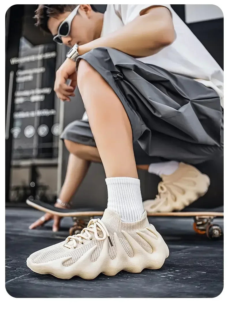 Men Sports Running Jogging Shoes Summer Casual Sneakers Outdoor Breathable Mesh For Women Light Shock-absorption Black Tennis