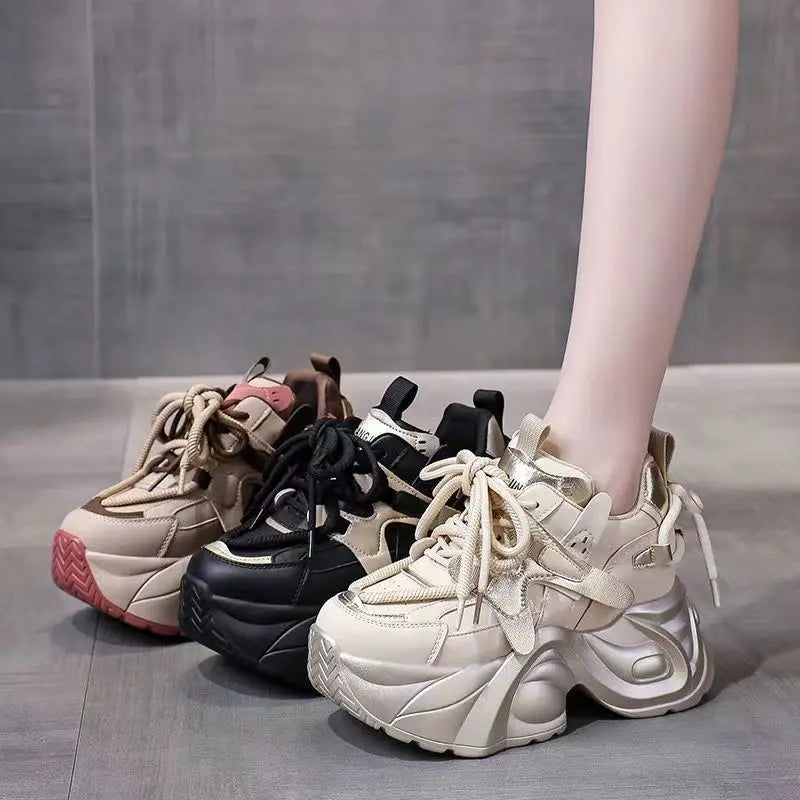 High Quality Spring Autumn Women Platform Sneakers Chunky Shoes Sport Vulcanized Shoes Female Casual Shoes 2026 New