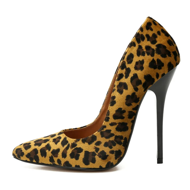 Sexy Extreme High Heels Pumps Women Shoes Large Size 45 Point toe Black Red Heeled Autumn Office Party Wedding Shoes Female