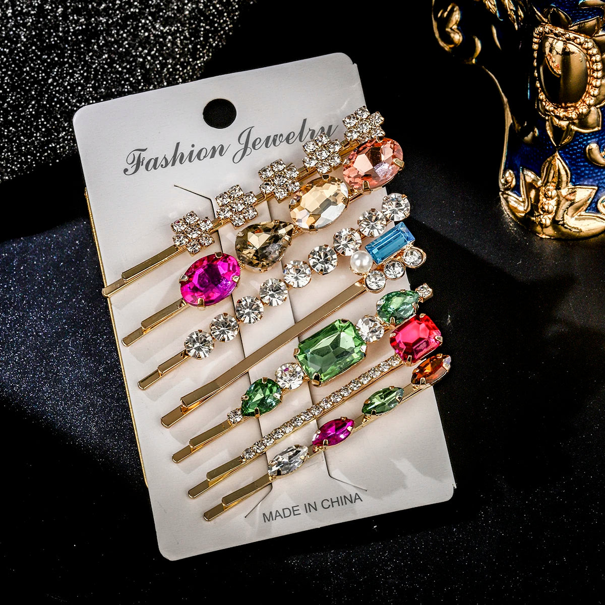 Upscale Luxurious Crystal Zircon Hair Clip Temperament Elegant Wild Hair Pins Leisure Prom Street Beat Personality Retro Hair BAZAARHUBO