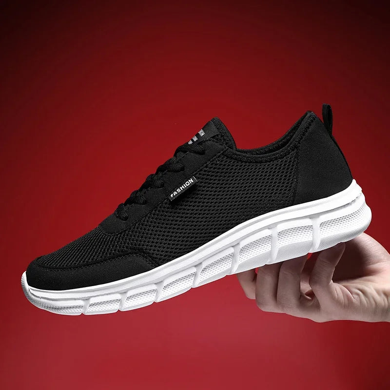 MAEDEF New Sneakers Men's Breathable Mesh Lightweight Casual Walking Man Shoes Big Size 39-48 Comfortable Black Sneakers for Men