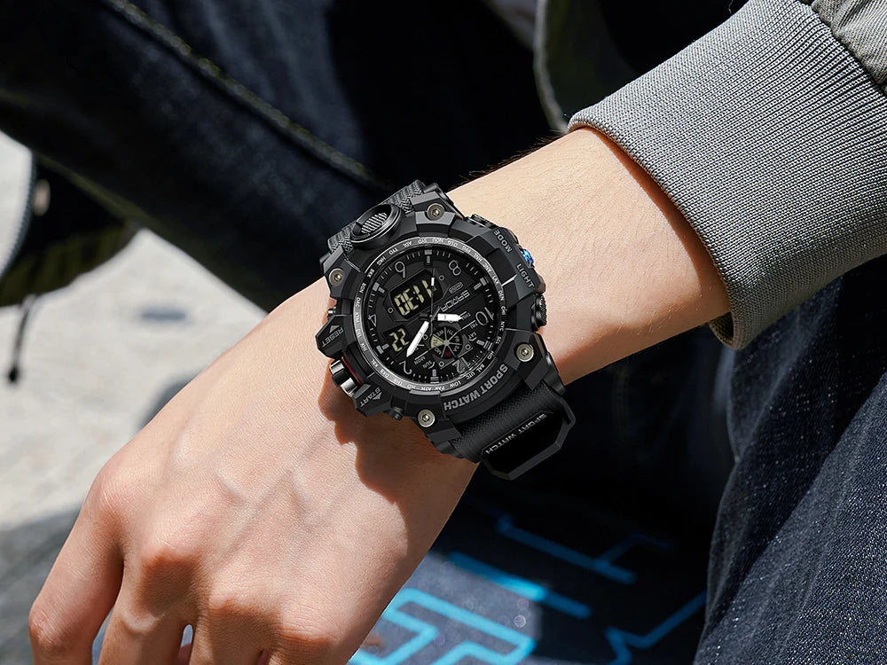 SANDA 3169 Top Brand Sports Men's Watches Military Quartz Watch Man Waterproof Wristwatch for Men Clock shock relogios masculino