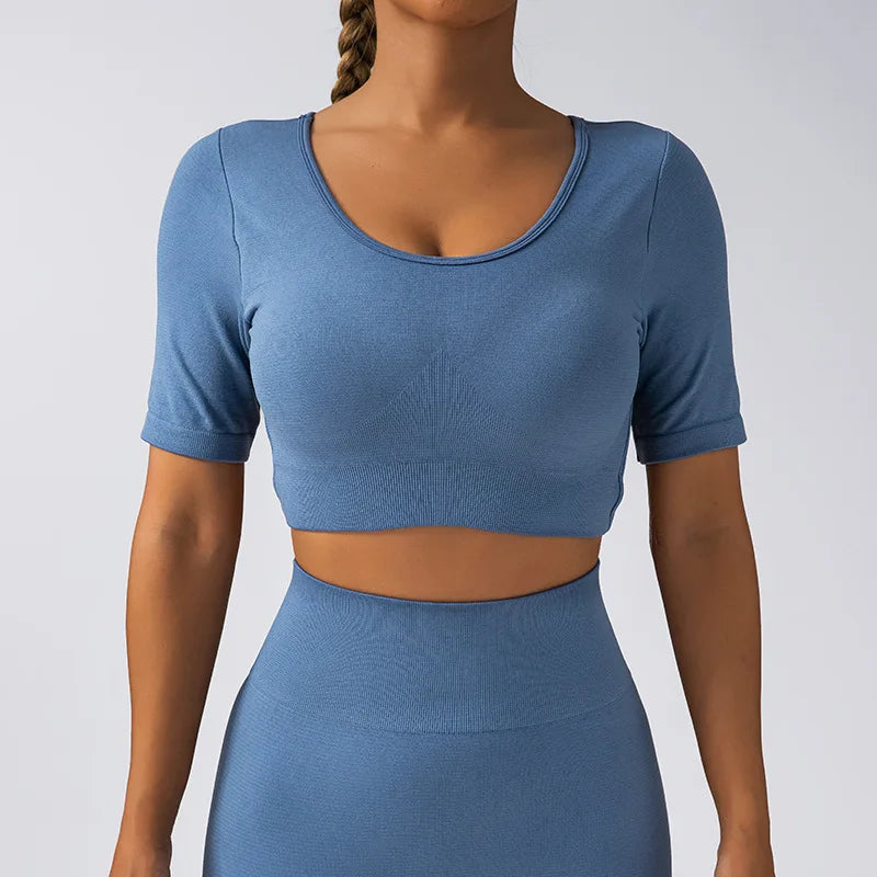 Women's Yoga Sets Seamless Sportswear 2-Piece Gym Yoga Clothes Sport Bra + Leggings Running Wear Skinny Sports Workout Sets Suit