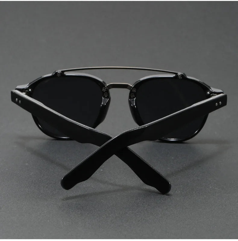 High-end Quality Sunglasses Men Women Korean Style Retro Sun Glasses for Women Thick TR90 Frame Luxury Brand Design Fake Glasses BAZAARHUBO