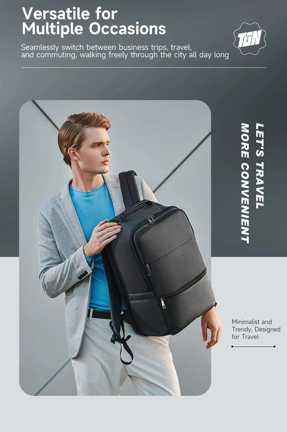 Tigernu Travel Backpacks For Men 15.6 17 19'' Laptop Backpack Male Business Backpack Bags For School Backpack Mochila Knapsack