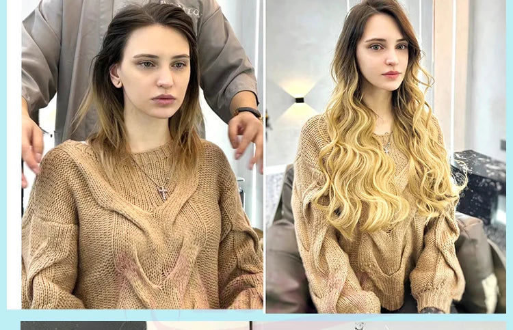 MESXN Double line New Feather hair extensions 100% Human Hair Real Natural Hair Comfortable and Invisible Brown Blonde 613