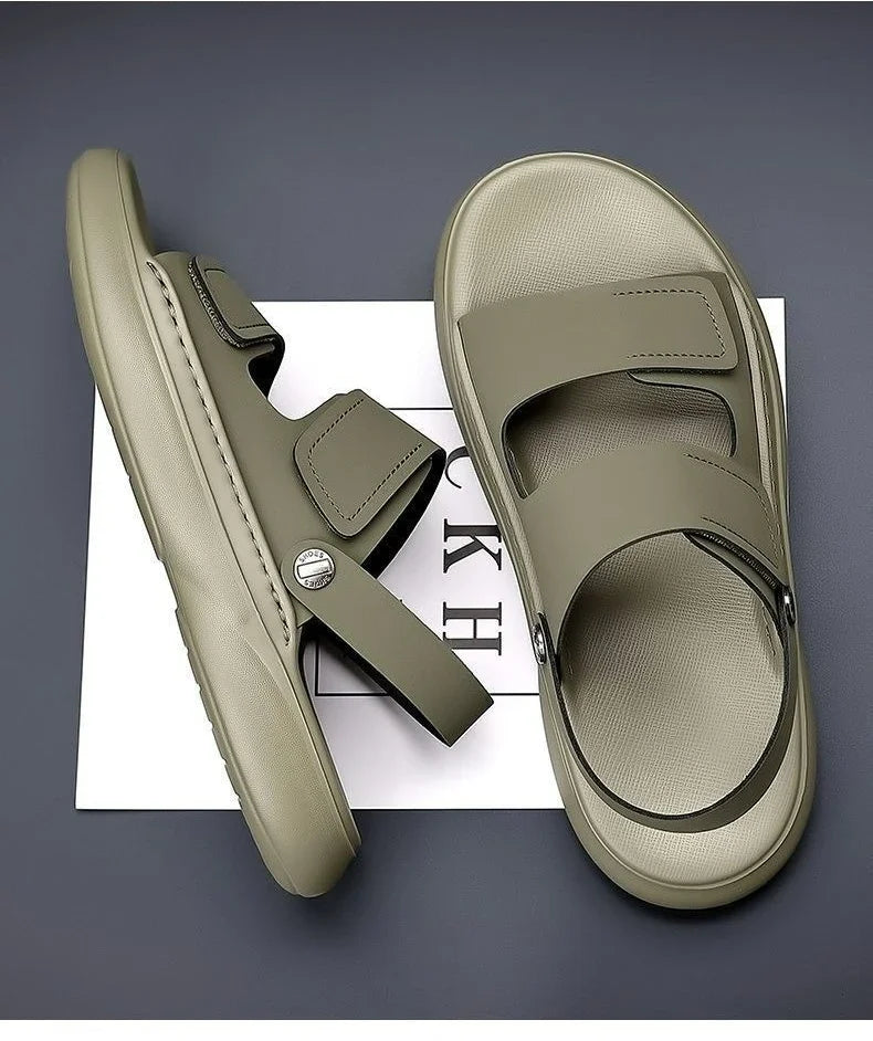 2026 New Men Sandals Casual Breathable Soft Sole Non-Slip Outdoor Fashion Beach Shoes Travel Slippers