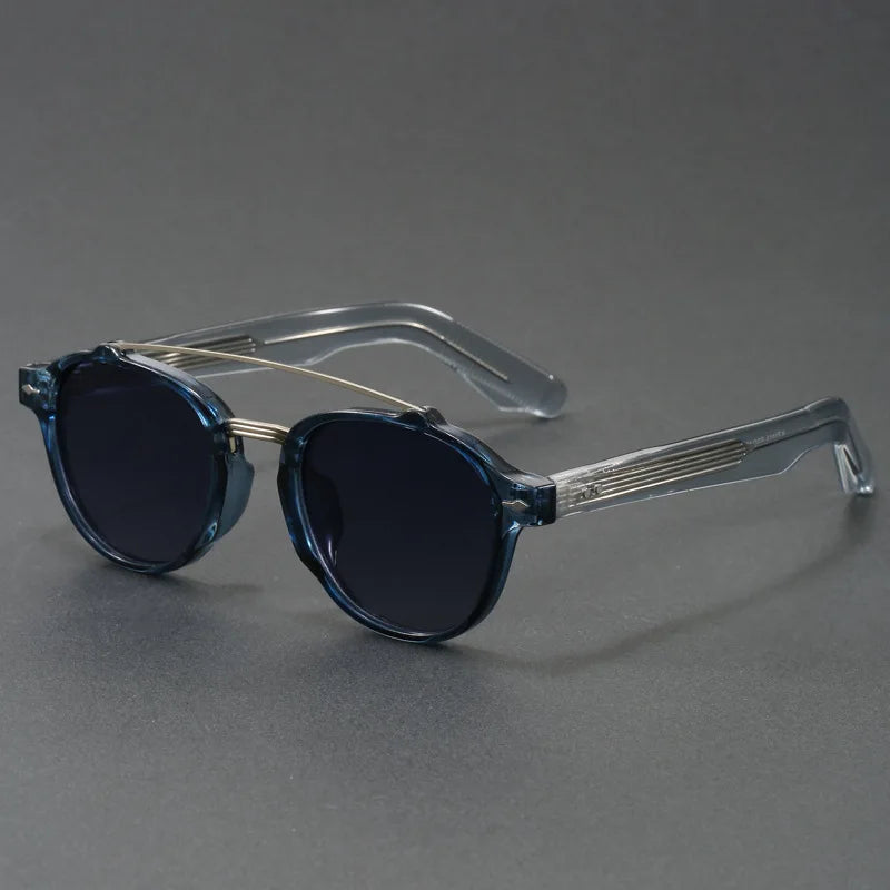 High-end Quality Sunglasses Men Women Korean Style Retro Sun Glasses for Women Thick TR90 Frame Luxury Brand Design Fake Glasses BAZAARHUBO