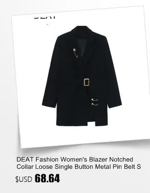 DEAT Fashion Women Blazer Notched Collar Long Sleeves Single Button 3D Love Rivet Decoration Suit Jackets Autumn 2025 New 7AB858