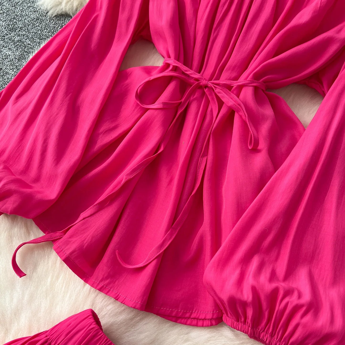 Skirt Set Women Dress Sets Two Piece Sets Round Neck Elegant Casual Loose Tops A Line Long Skirts Elastic Waist Y2k Streetwear