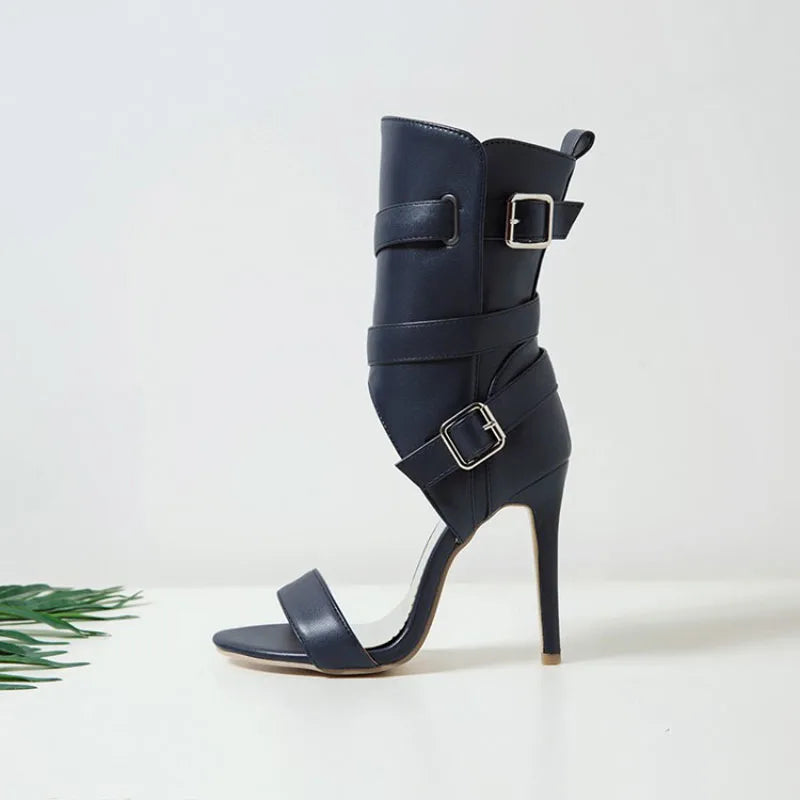 High Heels Sandals for Women Summer New 2025 High Top Women's Shoes Roman Ankle Boots Female Pumps Sandalias Mujer WSH5315