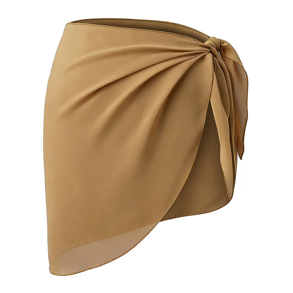 Chiffon Material Beach Dress Sheer Fabric UPF Protection Swimsuit Coverups Short Length Wearable Design Sarongs