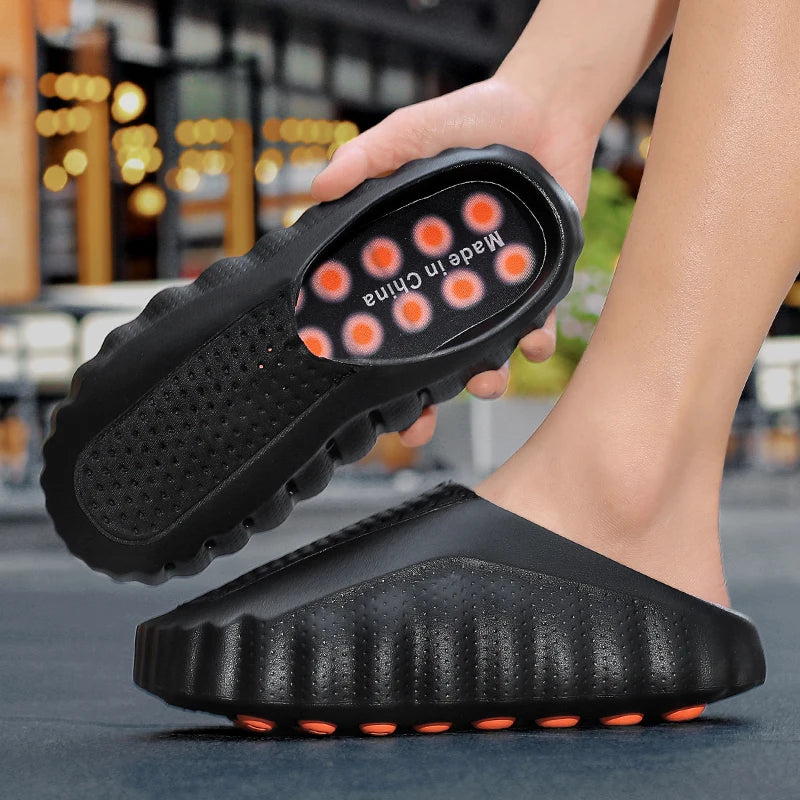 Brand Men Slippers Shoes Fashion Summer Non-Slip Male Sandals Water Shoes Slides A001 2026 Outdoor Mens Beach Shoes Slipper Man
