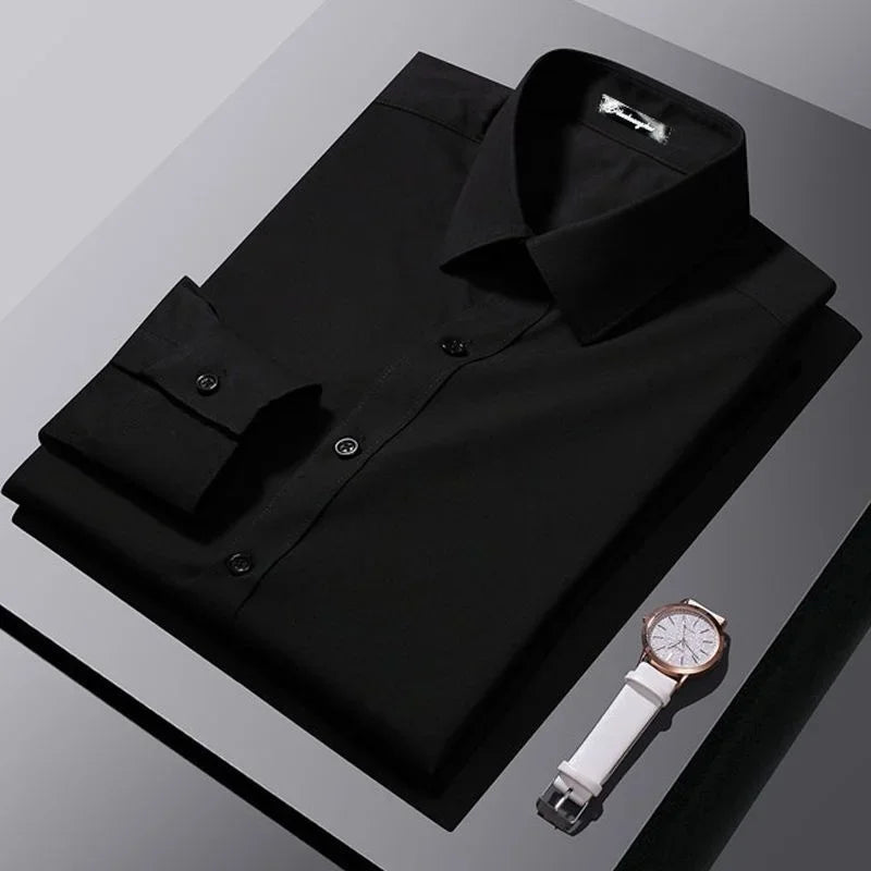 Red Men's Shirt Long Sleeve Slim Fit Business Suit Shirt Best Man Men's Large ropa clothing shirts for men