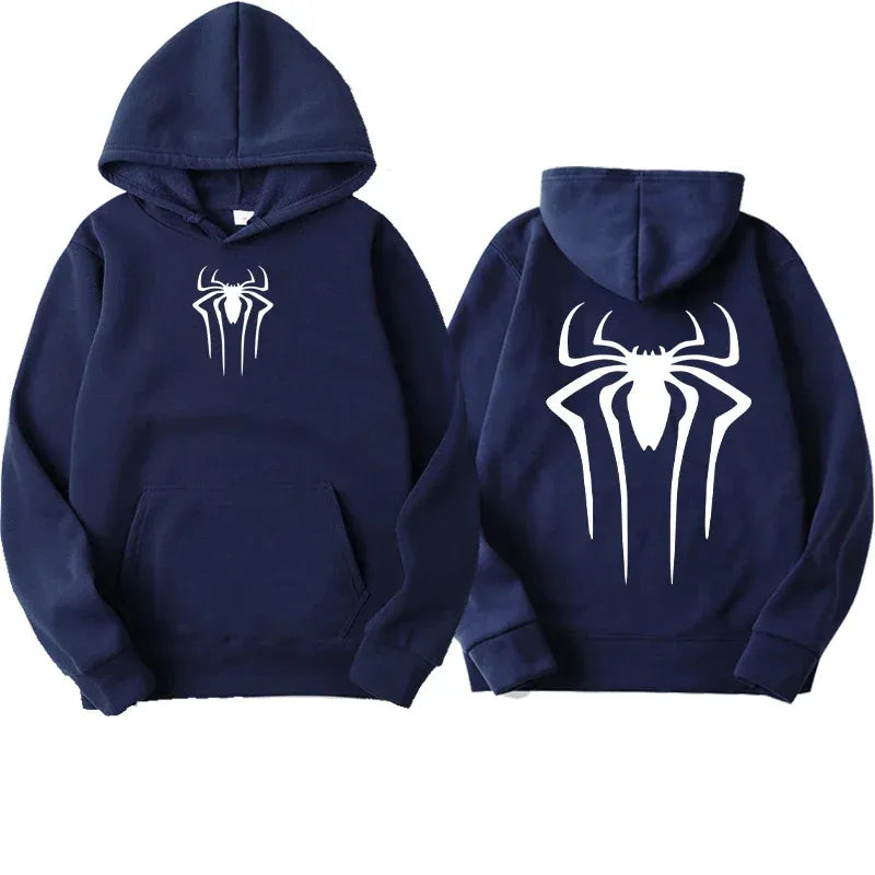 Men's sweatshirt fashion spider print hoodie adult casual sports top autumnandwinter outdoorHarajuku hooded menandwomen clothing BAZAARHUBO
