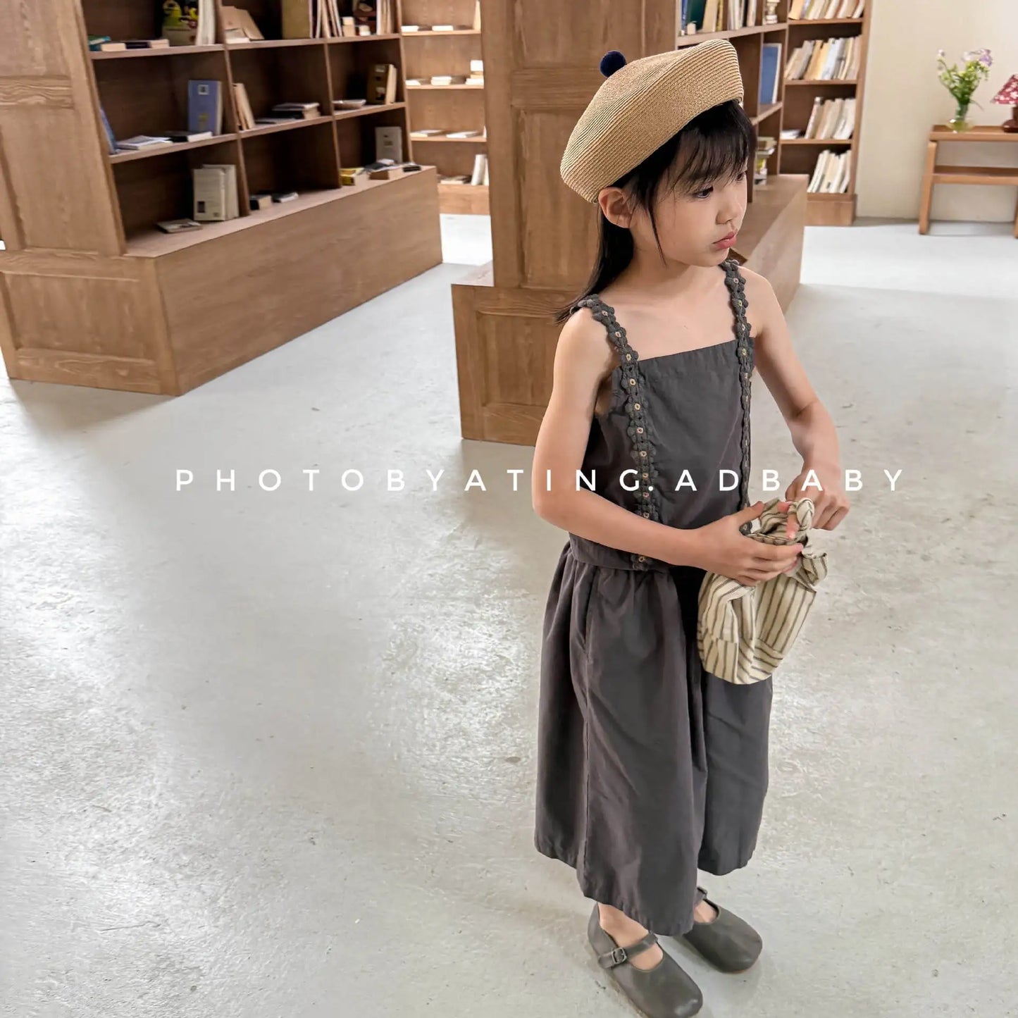 2025 Summer New Girls Sleeveless Clothes Set Kids Girls Flower Sling Vest + Pants 2pcs Suit Children Clothing Baby Outfits