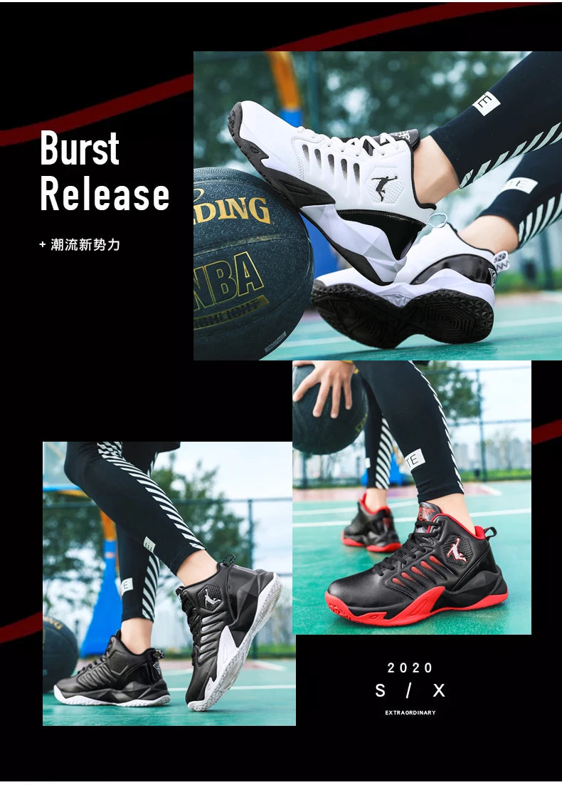 Men's Basketball Shoes Breathable Cushioning Non-Slip Wearable Runing Shoes Gym Training Athletic Basketball Sneakers for Women