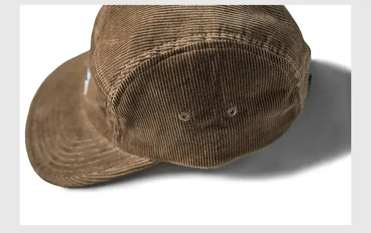 Non Stock 5 Panel Corduroy Hat with Snap Closure Baseball Cap Hip Hop Biker Board Cap BAZAARHUBO