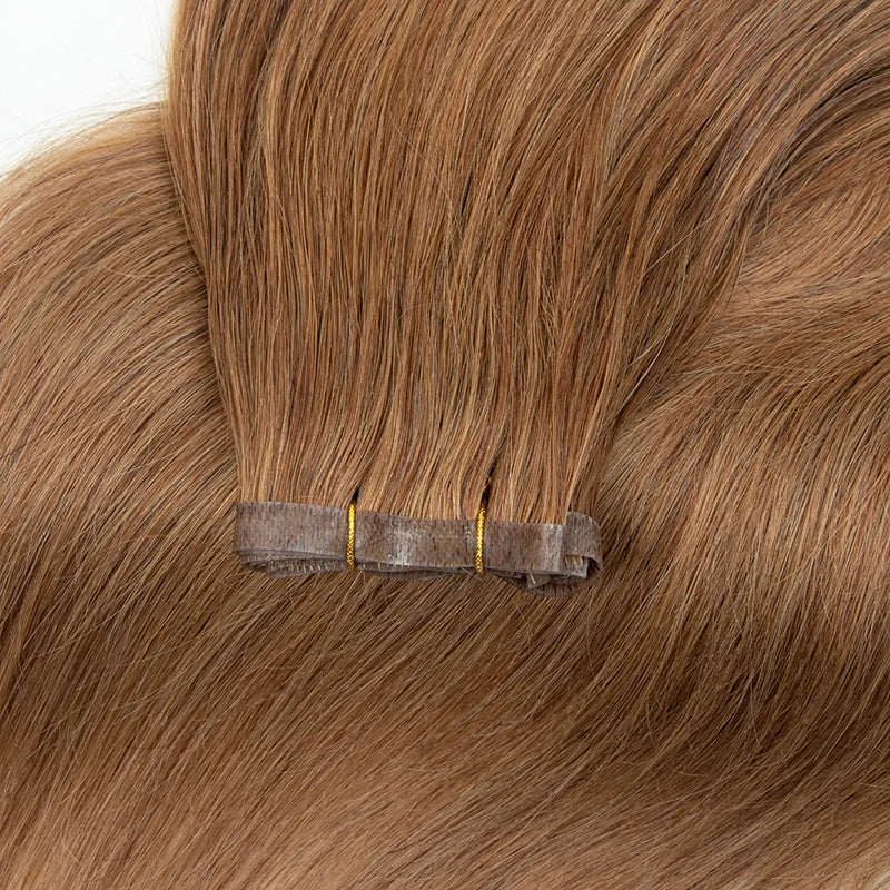 Long Flat Weft Invisible Tape Bundles Human Hair PU Skin Weft Hair Extension Injected Seamless & Glueless Tape On Hair Weft