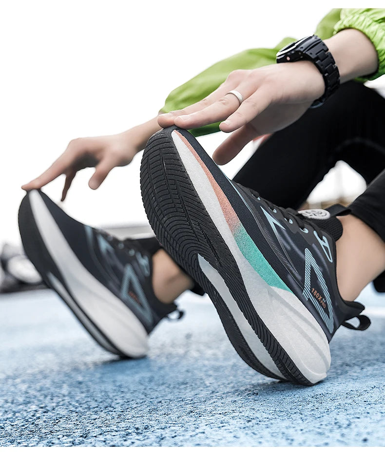 Men Running Shoes Marathon Men's Sneakers Casual Carbon Board Speciality Sports Lightweight Women's Athletic Nonskid Sneaker Men