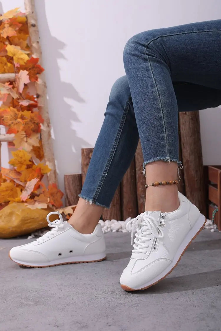 Roman Trendy Spring/Autumn Running Shoes Student Campus Flat Vulcanized Shoes Fashion Sneakers Casual Comfortable Round Head