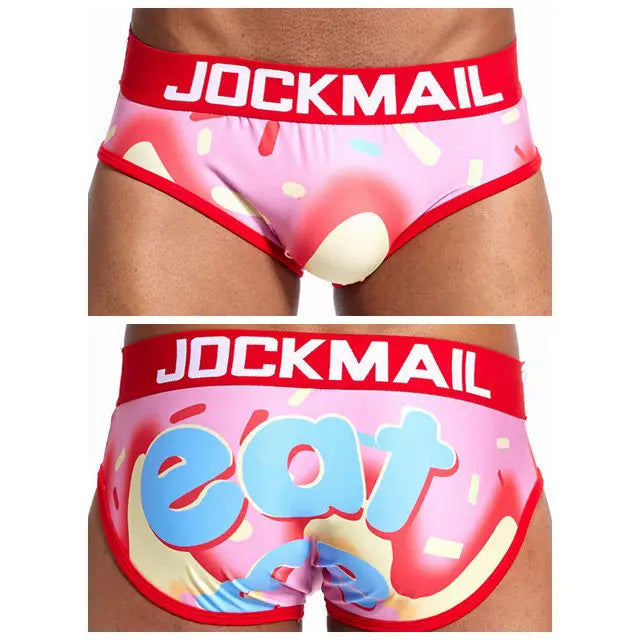 Animal Cartoon Print Men Underwear Nylon Ice Silk Sexy Men Briefs Breathable Slip Cueca Gay Male Panties Underpants Briefs