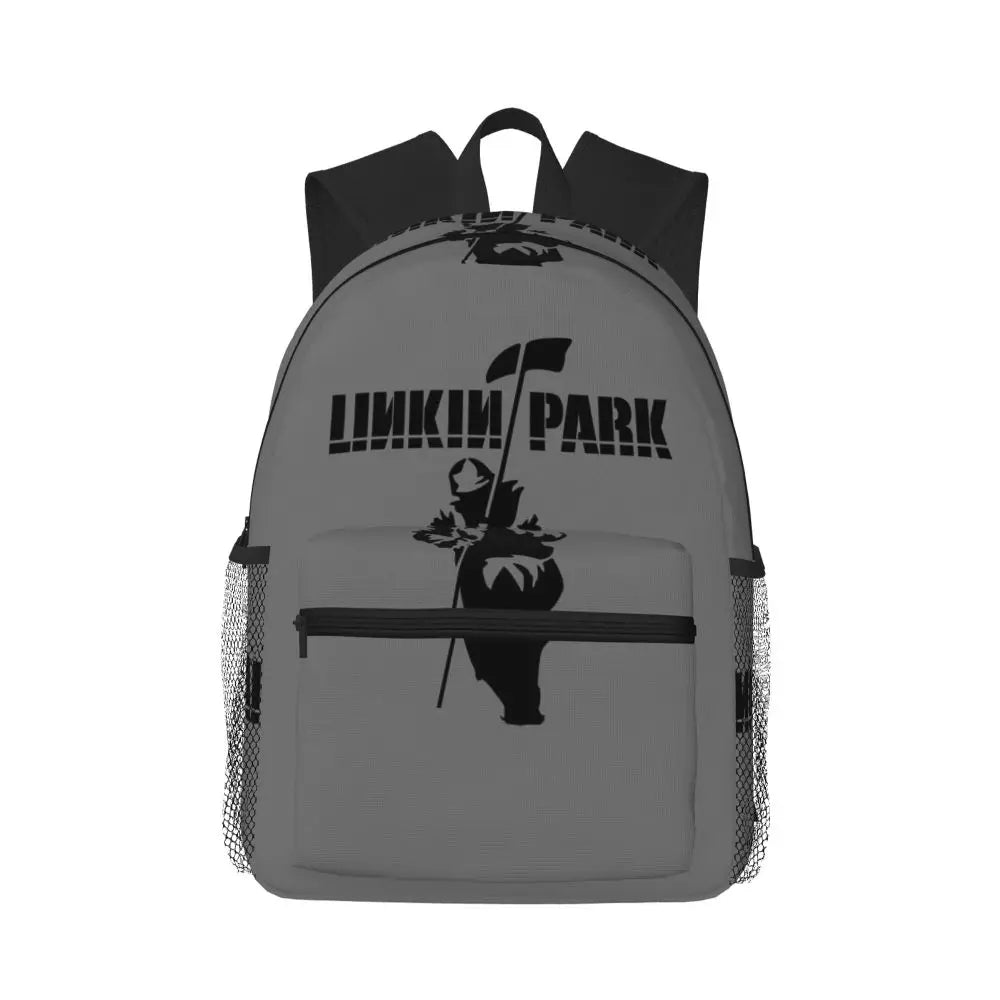 L-Linkin-S P-Park-S Band Student Backpack School Bag Hiking Travel Daypack for Boys Girls Fashion Bookbag Shoulder Bags