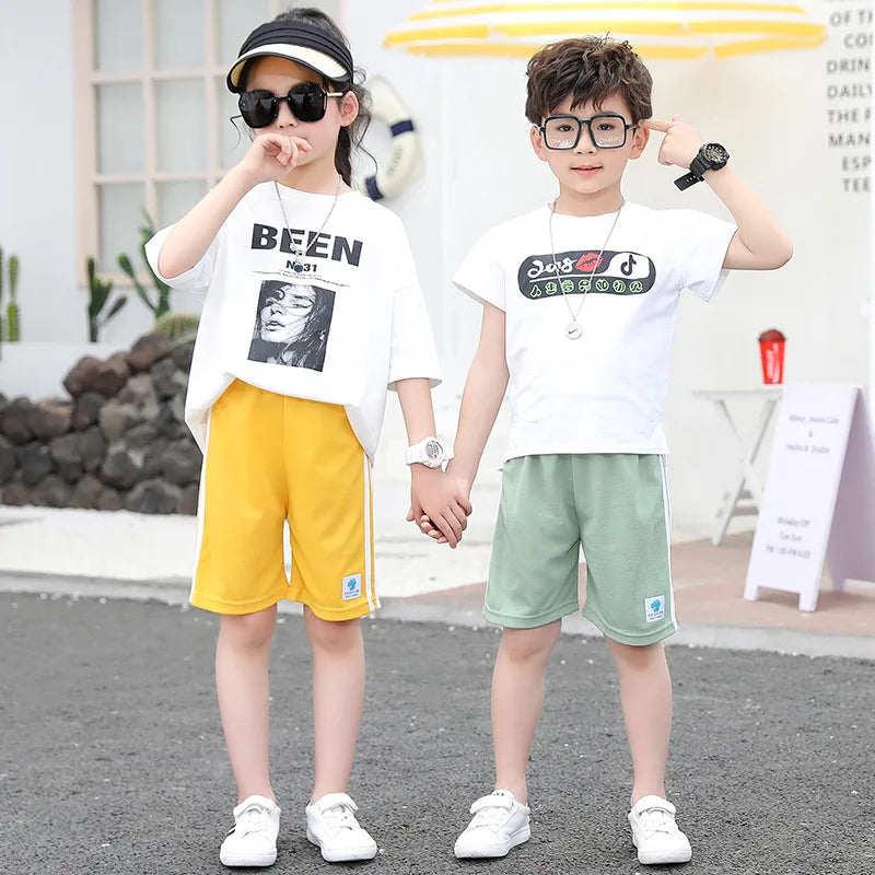 Kids Shorts Wholesale 3-14 Years Children's Casual Short Classic Design Candy Color Student Boys Sweatpants Girls Baby Clothes