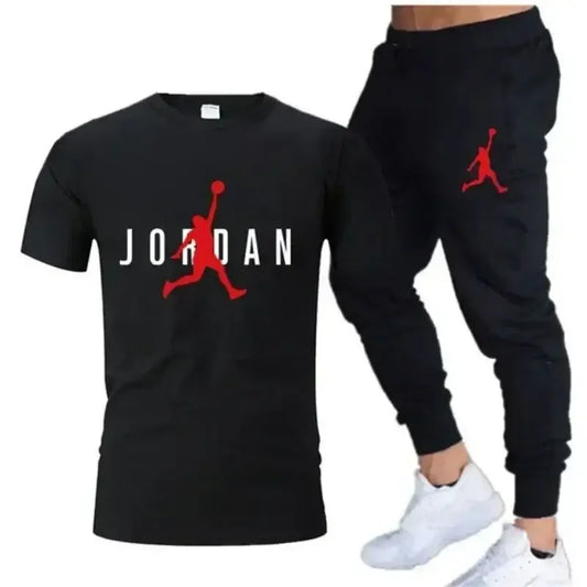 2025 New Summer Popular Men's Set, Men's Sports Set, Printed Leisure Fashion Short Sleeve Set, Men's Jogging Set